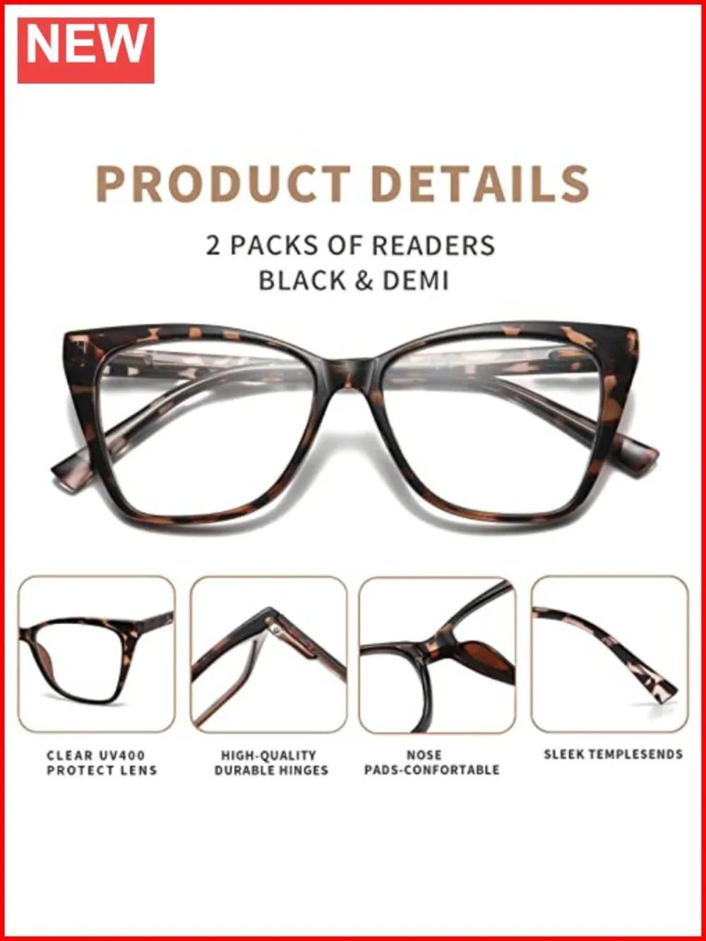 Oversized Cat Eye Reading Glasses Women Photochromic Blue Light Blocking